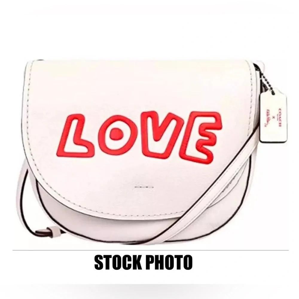 COACH X Keith Haring “Hudson” Grain Leather Crossbody Bag❤️ - Picture 5 of 13